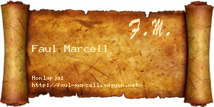 Faul Marcell névjegykártya